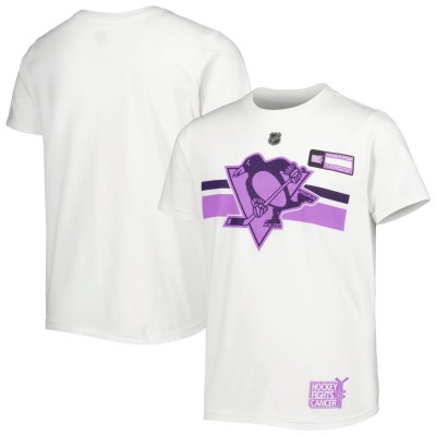 Футболка Pittsburgh Penguins Youth 2022 NHL Hockey Fights Cancer - White