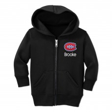 Толстовка на молнии Toddler Montreal Canadiens Chad & Jake Black Personalized
