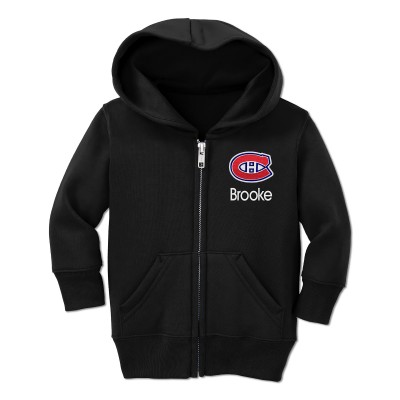 Толстовка на молнии Toddler Montreal Canadiens Chad & Jake Black Personalized