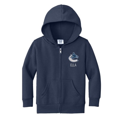 Toddler Vancouver Canucks Chad & Jake Navy Personalized Full-Zip Hoodie