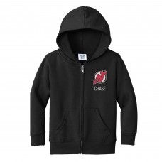 Toddler New Jersey Devils Chad & Jake Black Personalized Full-Zip Hoodie Toddler New Jersey Devils Chad & Jake Black Personalized Full-Zip Hoodie