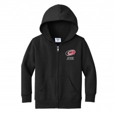 Toddler Carolina Hurricanes Chad & Jake Black Personalized Full-Zip Hoodie