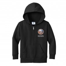 Toddler New York Islanders Chad & Jake Black Personalized Full-Zip Hoodie