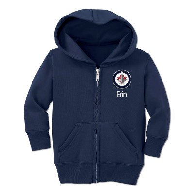 Толстовка на молнии Toddler Winnipeg Jets Chad & Jake Navy Personalized