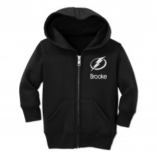 Толстовка на молнии Toddler Tampa Bay Lightning Chad & Jake Black Personalized