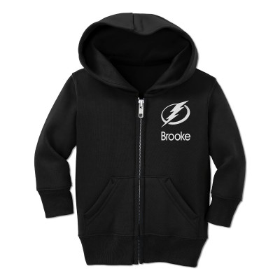 Толстовка на молнии Toddler Tampa Bay Lightning Chad & Jake Black Personalized