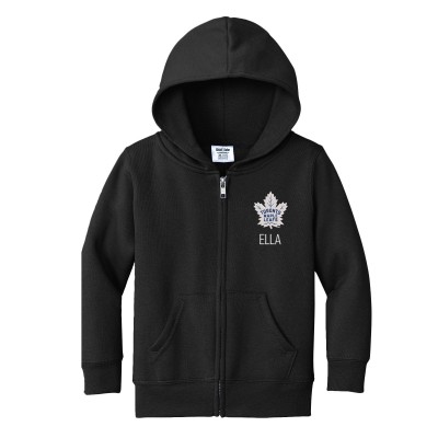 Toddler Toronto Maple Leafs Chad & Jake Black Personalized Full-Zip Hoodie