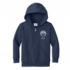 Toddler Edmonton Oilers Chad & Jake Navy Personalized Full-Zip Hoodie
