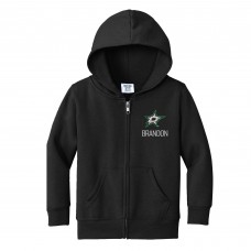 Toddler Dallas Stars Chad & Jake Black Personalized Full-Zip Hoodie