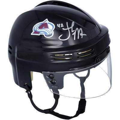 Шлем Josh Manson Colorado Avalanche Fanatics Authentic Autographed Sportstar Black Mini