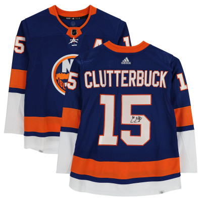 Autographed New York Islanders Cal Clutterbuck Fanatics Authentic Royal adidas Jersey