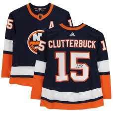 Autographed New York Islanders Cal Clutterbuck Fanatics Authentic Navy adidas 2020 Reverse Retro Jersey
