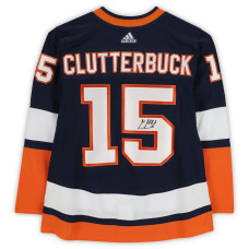 Autographed New York Islanders Cal Clutterbuck Fanatics Authentic Navy adidas 2020 Reverse Retro Jersey
