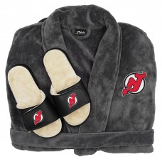 Шлепки Халат и носки New Jersey Devils ISlide Faux Fur