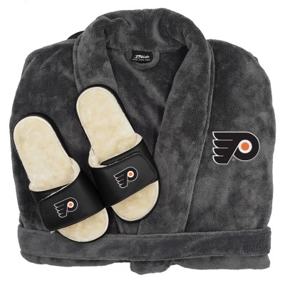 Шлепки Халат и носки Philadelphia Flyers ISlide Faux Fur
