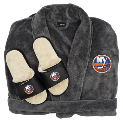 Шлепки Халат и носки New York Islanders ISlide Faux Fur