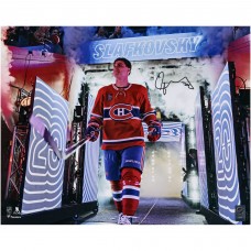 Autographed Montreal Canadiens Juraj Slafkovsky Fanatics Authentic 16 x 20 NHL Debut Photograph