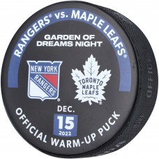 Шайба New York Rangers Fanatics Authentic Practice-Used Used During Warmups vs. Toronto Maple Leafs on December 15, 2022