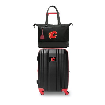 Calgary Flames MOJO Premium Laptop Tote Bag and Luggage Set