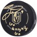 Autographed Vegas Golden Knights Jack Eichel Fanatics Authentic Official Game Puck with Go Knights Go Inscription
