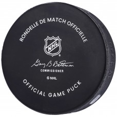Autographed Vegas Golden Knights Jack Eichel Fanatics Authentic Official Game Puck with Go Knights Go Inscription