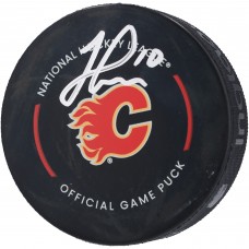 Autographed Calgary Flames Jonathan Huberdeau Fanatics Authentic Official Game Puck