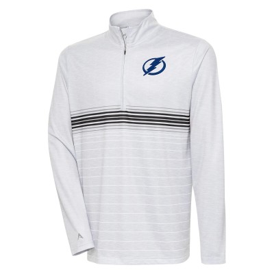 Кофта на молнии Tampa Bay Lightning Antigua Bullseye - Heather Gray/Black