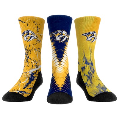 Три пары носков Nashville Predators Rock Em Unisex