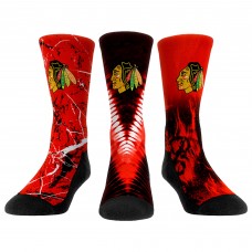 Три пары носков Chicago Blackhawks Rock Em Youth