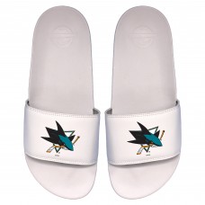 San Jose Sharks ISlide Primary Logo Motto Slide Sandals - White