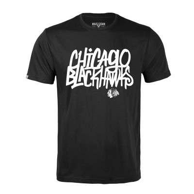 Футболка Chicago Blackhawks Levelwear Richmond Graffiti - Black
