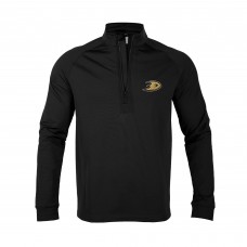 Anaheim Ducks Levelwear Youth Cali Insignia Quarter-Zip Pullover Top - Black