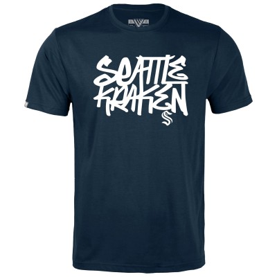 Футболка Seattle Kraken Levelwear Youth Little Richmond Graffiti - Navy