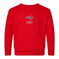 Toddler Washington Capitals Red Personalized Pullover Sweatshirt