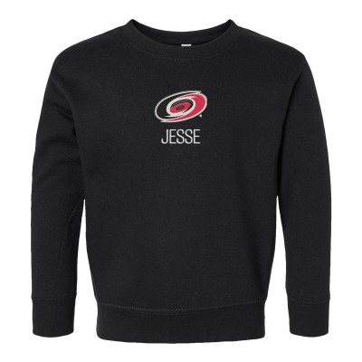 Toddler Carolina Hurricanes Black Personalized Pullover Sweatshirt
