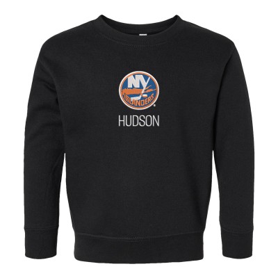 Toddler New York Islanders Black Personalized Pullover Sweatshirt