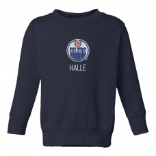 Toddler Edmonton Oilers Navy Personalized Pullover Sweatshirt