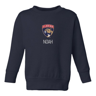 Toddler Florida Panthers Navy Personalized Pullover Sweatshirt