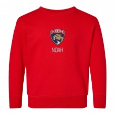 Toddler Florida Panthers Red Personalized Pullover Sweatshirt