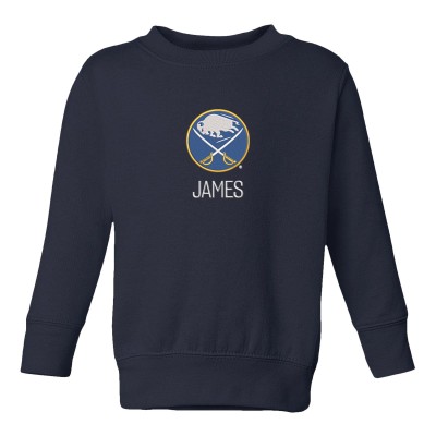 Toddler Buffalo Sabres Navy Personalized Pullover Sweatshirt