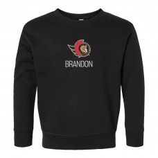 Toddler Ottawa Senators Black Personalized Pullover Sweatshirt