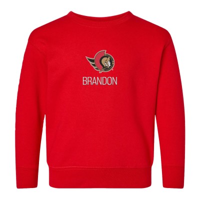 Toddler Ottawa Senators Red Personalized Pullover Sweatshirt