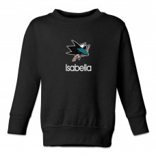 Toddler San Jose Sharks Black Personalized Pullover Sweatshirt Toddler San Jose Sharks Black Personalized Pullover Sweatshirt