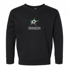 Toddler Dallas Stars Black Personalized Pullover Sweatshirt