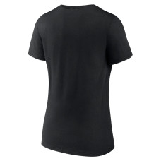 Женская Футболка Carolina Hurricanes Black Team Primary Logo V-Neck