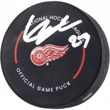 Lucas Raymond Detroit Red Wings Fanatics Authentic Autographed Official Team Game Puck
