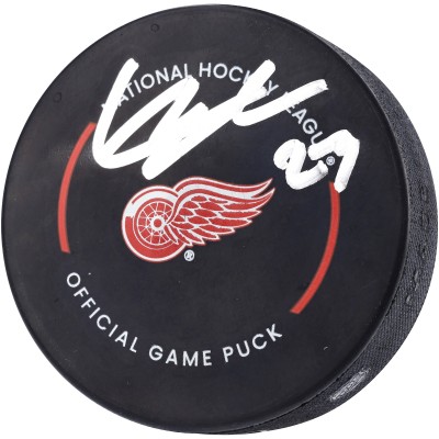 Шайба с автографом Lucas Raymond Detroit Red Wings Fanatics Authentic Official Team