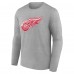 Футболка с длинным рукавом Detroit Red Wings Primary Logo Team - Gray