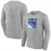 Футболка с длинным рукавом New York Rangers Primary Logo Team - Gray Футболка с длинным рукавом New York Rangers Primary Logo Team - Gray
