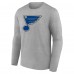 Футболка St. Louis Blues Primary Logo Team Long Sleeve - Gray
